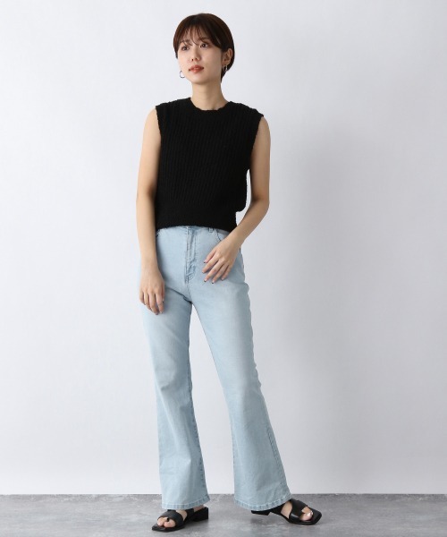 JEANASIS（ジーナシス）の「アソートファンシーニットNS/954593（ベスト・レディース・アイボリー/ブラック/オレンジ系その他2・FREE）」の17枚目の写真