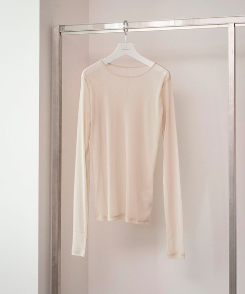 MAISON SPECIAL（メゾンスペシャル）の「【PRE-ORDER】Premium Power Mush Crew Top/プレミアムパワーメッシュクルートップス（Tシャツ/カットソー・レディース・ブラック/アイボリー/グリーン/ブルー/オレンジ/イエロー/ブラウン/ピンク/オレンジ系・FREE）」の21枚目の写真