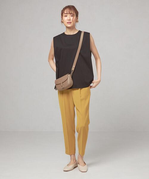 closet story（クローゼットストーリー）の「＜closet story（クローゼットストーリー）＞カタタック ノースリーブ カットソー（Tシャツ/カットソー・レディース・ホワイト/ブラック・FREE）」の12枚目の写真