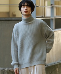 【WEB限定】BeAMS DOT / リンキング オーバー タートルネックニット