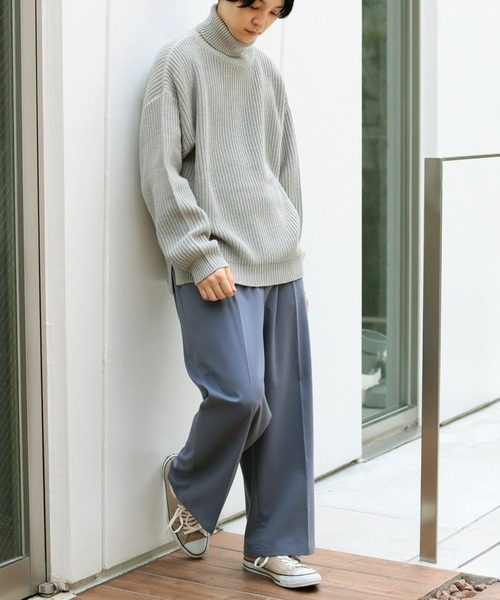 BeAMS DOT（ビームスドット）の「【WEB限定】BeAMS DOT / リンキング オーバー タートルネックニット（ニット/セーター・メンズ・ブラウン系その他4/ブラック系その他2・MEDIUM/LARGE）」の8枚目の写真