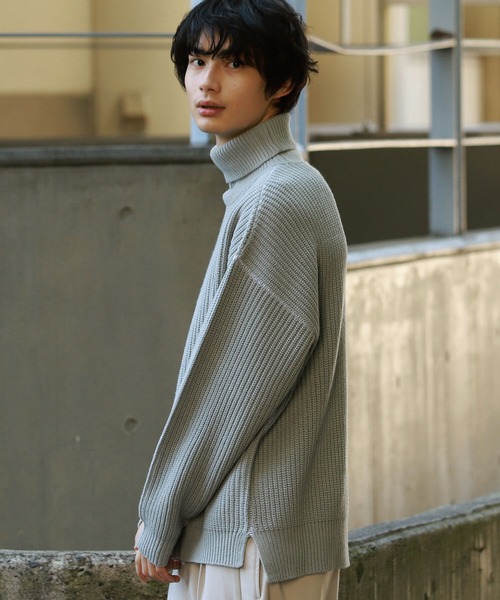 BeAMS DOT（ビームスドット）の「【WEB限定】BeAMS DOT / リンキング オーバー タートルネックニット（ニット/セーター・メンズ・ブラウン系その他4/ブラック系その他2・MEDIUM/LARGE）」の14枚目の写真