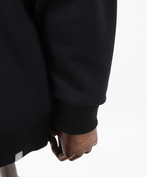 ANGENEHM（アンゲネーム）の「mlt3490-Cardboard Knit & Knit sew Switch Pullover (MADE IN JAPAN) プルオーバー（スウェット・メンズ・ブラック×グレー/ベージュ系その他・M/L）」の18枚目の写真