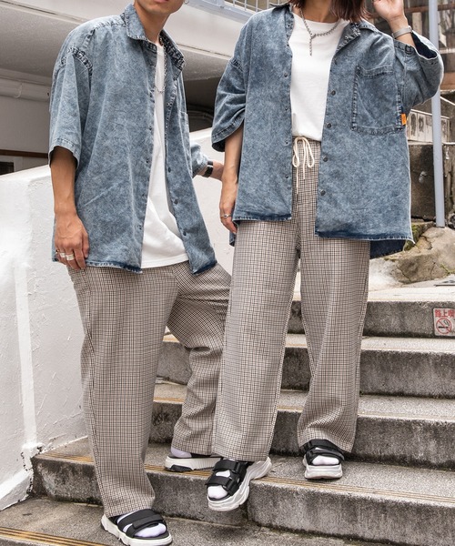 PairPair(ペアペア)の「ケミカルデニムBIGシャツ(ユニセックス)(シャツ/ブラウス・レディース・ブラック/ブルー・FREE)」の19枚目の写真