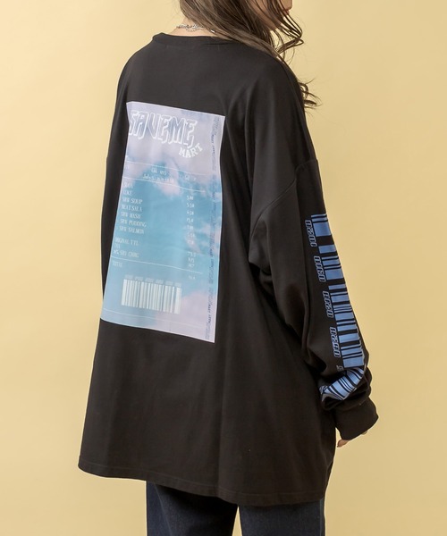 RASVOA(ラスボア)の「SAVEME MARTロンT(Tシャツ/カットソー・レディース・ブラック/オフホワイト・FREE)」の1枚目の写真