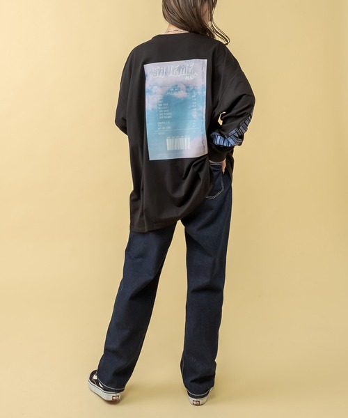 RASVOA(ラスボア)の「SAVEME MARTロンT(Tシャツ/カットソー・レディース・ブラック/オフホワイト・FREE)」の5枚目の写真