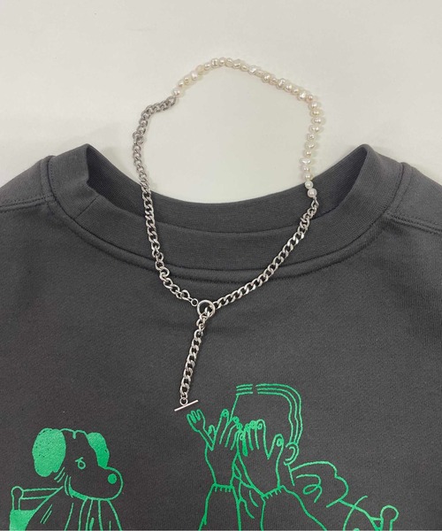 ALWAYS GOOD TIME（オルウェイズグッドタイム）の「【天然バロックパールネックレス】淡水パール／シルバー・ゴールド／ユニセックス（ネックレス・レディース・ホワイト/シルバー/ゴールド/シルバー系その他/シルバー系その他3/ゴールド系その他/ゴールド系その他3/ゴールド系その他4/シルバー系その他4・FREE）」の10枚目の写真