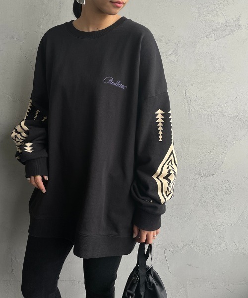 PENDLETON（ペンドルトン）の「【Begin 12月号掲載】[PENDLETON/ペンドルトン] 別注 バックプリントスウェット（スウェット・レディース・ホワイト/ブラック/ネイビー/グレー・S/M/L/XL）」の7枚目の写真