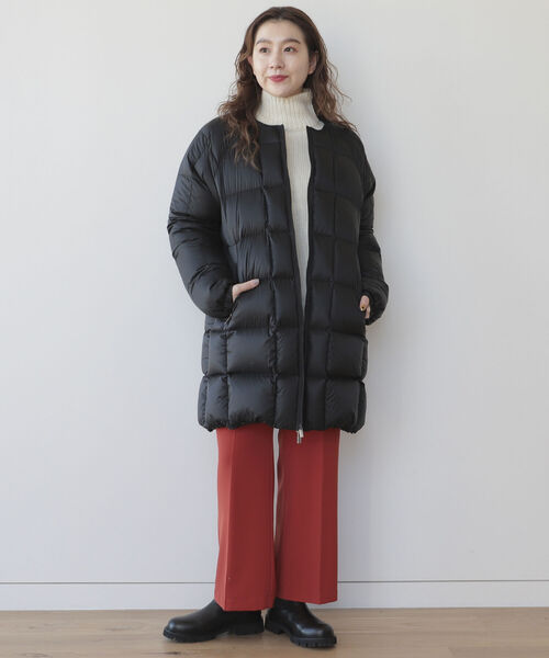 Pyrenex（ピレネックス）の「PYRENEX × stylist村山佳世子 × Demi-Luxe BEAMS / 別注 ARTNEY タフタダウンコート（ダウンジャケット/コート・レディース・ブラック/ネイビー/シルバー・40/38/36）」の7枚目の写真