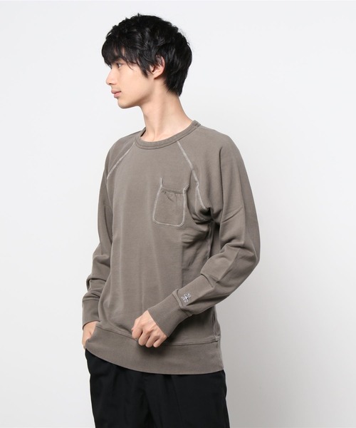 Munsingwear Grand-Slam（マンシングウェア　グランドスラム）の「ミニ裏毛クルーネックカットソー（Tシャツ/カットソー・メンズ・ネイビー/オレンジ/ブラウン/ブルー・S/L/XL/M）」の8枚目の写真