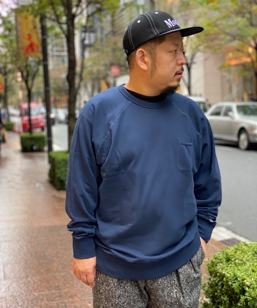 Munsingwear Grand-Slam（マンシングウェア　グランドスラム）の「ミニ裏毛クルーネックカットソー（Tシャツ/カットソー・メンズ・ネイビー/オレンジ/ブラウン/ブルー・S/L/XL/M）」の11枚目の写真