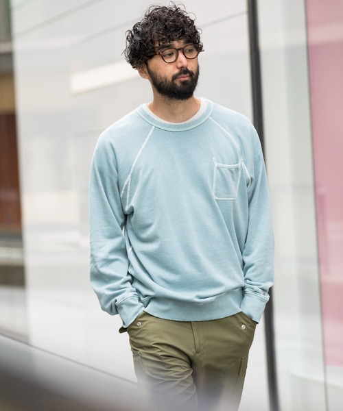 Munsingwear Grand-Slam（マンシングウェア　グランドスラム）の「ミニ裏毛クルーネックカットソー（Tシャツ/カットソー・メンズ・ネイビー/オレンジ/ブラウン/ブルー・S/L/XL/M）」の14枚目の写真