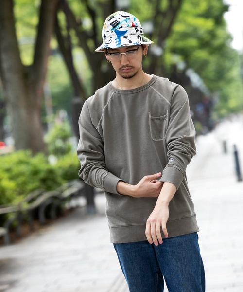 Munsingwear Grand-Slam（マンシングウェア　グランドスラム）の「ミニ裏毛クルーネックカットソー（Tシャツ/カットソー・メンズ・ネイビー/オレンジ/ブラウン/ブルー・S/L/XL/M）」の17枚目の写真