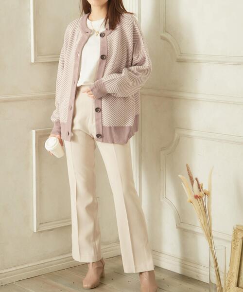 INGNI（イング）の「サイドスリットセミフレア／パンツ（その他パンツ・レディース・ブラウン/アイボリー/レッド/グリーン/オレンジ/ブラック/ボルドー/ピンク/ブラック系その他・FREE）」の2枚目の写真