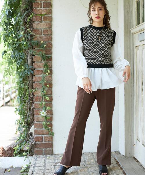 INGNI（イング）の「サイドスリットセミフレア／パンツ（その他パンツ・レディース・ブラウン/アイボリー/レッド/グリーン/オレンジ/ブラック/ボルドー/ピンク/ブラック系その他・FREE）」の20枚目の写真