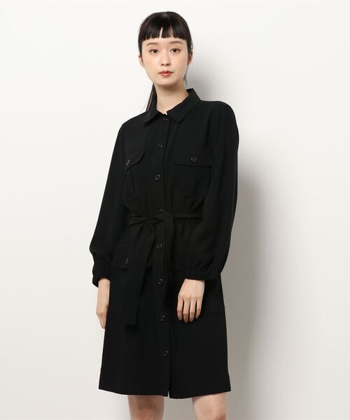 SEE BY CHLOE(シーバイクロエ)の「DRESS ベルトシャツドレス(ワンピース・レディース・ブラウン/ブラック・38/36)」の2枚目の写真