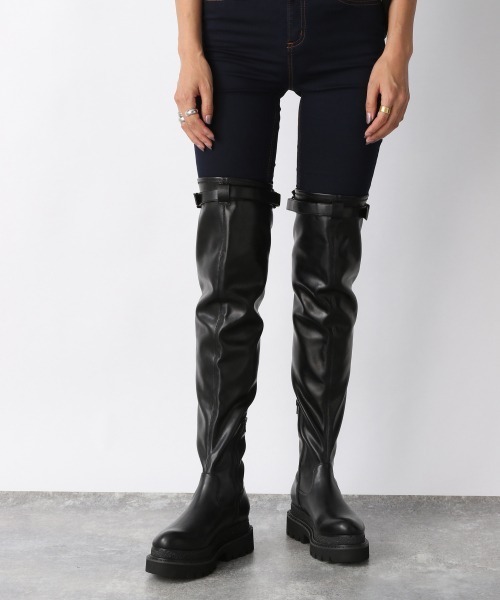 JEANASIS(ジーナシス)の「ストレッチニーハイブーツ/216015(ブーツ・レディース・ブラック・MEDIUM/LARGE)」の10枚目の写真