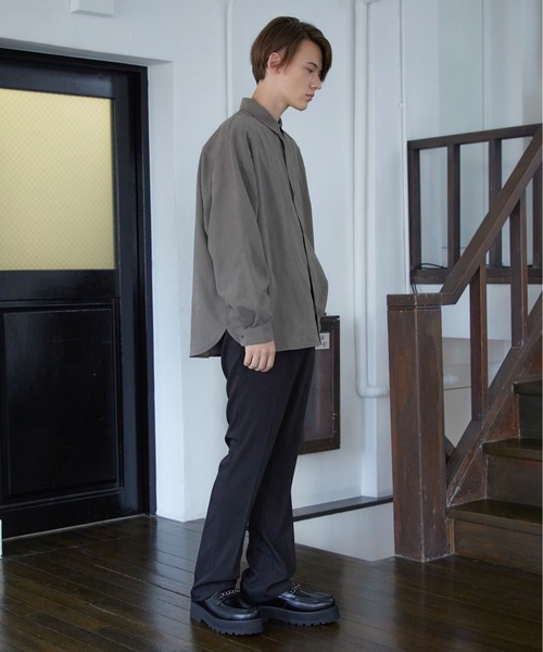 Loose/ルース（ルース）の「モダール合皮ルーズシャツ（シャツ/ブラウス・メンズ・ダークグレー/ブラウン系その他/パープル系その他/グレイッシュブルー・S/M/L）」の10枚目の写真