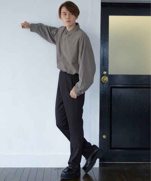 Loose/ルース（ルース）の「モダール合皮ルーズシャツ（シャツ/ブラウス・メンズ・ダークグレー/ブラウン系その他/パープル系その他/グレイッシュブルー・S/M/L）」の20枚目の写真