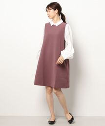 179/WG | 衿配色ツイルワンピース(ワンピース)