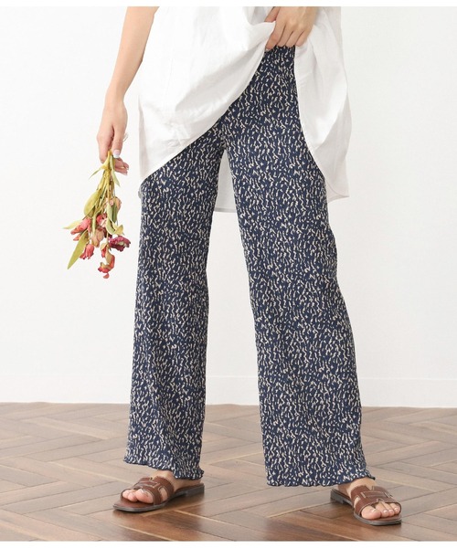 CHILLE(チル)の「アニマル柄ミニプリーツワイドパンツ(その他パンツ・レディース・ブラウン/ブルー/ブラック・FREE)」の3枚目の写真