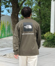 【THE NORTH FACE】L/S BACK SQ LOGO T