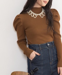 Mysa&Liina | デコラタックスリーブハイネックニット(ニット/セーター)