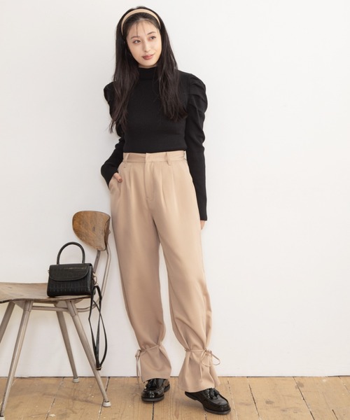 Mysa&Liina（ミーサリーナ）の「デコラタックスリーブハイネックニット（ニット/セーター・レディース・グレー/ブラウン/グリーン/ブラック・M）」の16枚目の写真