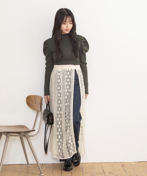 Mysa&Liina（ミーサリーナ）の「デコラタックスリーブハイネックニット（ニット/セーター・レディース・グレー/ブラウン/グリーン/ブラック・M）」の18枚目の写真