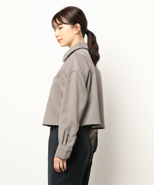 LOWRYS FARM(ローリーズファーム)の「チェックスクエアショートシャツLS 214850(シャツ/ブラウス・レディース・ベージュ/ブルー・FREE)」の15枚目の写真