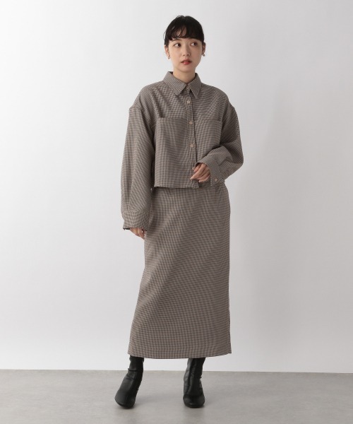 LOWRYS FARM(ローリーズファーム)の「チェックスクエアショートシャツLS 214850(シャツ/ブラウス・レディース・ベージュ/ブルー・FREE)」の16枚目の写真