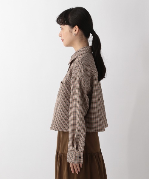 LOWRYS FARM(ローリーズファーム)の「チェックスクエアショートシャツLS 214850(シャツ/ブラウス・レディース・ベージュ/ブルー・FREE)」の13枚目の写真