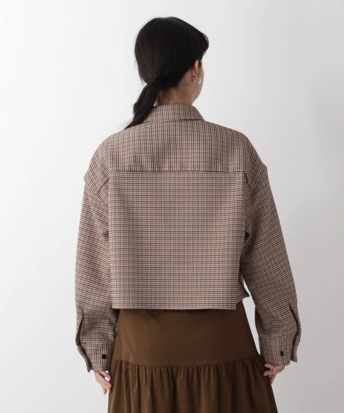 LOWRYS FARM(ローリーズファーム)の「チェックスクエアショートシャツLS 214850(シャツ/ブラウス・レディース・ベージュ/ブルー・FREE)」の9枚目の写真
