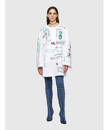 DIESEL | レディース シャツ ブラウス グラフィック 長袖 オーバーサイズ(シャツ/ブラウス)