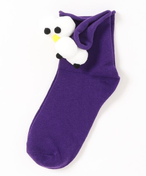 Anuenue（アヌエヌエ）の「キョロキョロ付き ショートソックス靴下（ソックス/靴下・キッズ・ホワイト/ライトブルー/ブラック/ベージュ/パープル/グレー/レッド/イエロー/オレンジ/ブルー/グリーン/ダークグレー/マスタード/ワインレッド/ライトパープル/ピンク/ライトピンク/サーモンピンク/黄緑系/ピンク系1・FREE）」の10枚目の写真