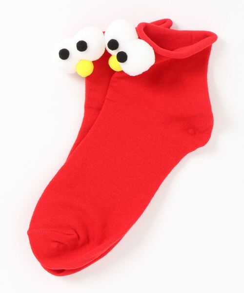 Anuenue（アヌエヌエ）の「キョロキョロ付き ショートソックス靴下（ソックス/靴下・キッズ・ホワイト/ライトブルー/ブラック/ベージュ/パープル/グレー/レッド/イエロー/オレンジ/ブルー/グリーン/ダークグレー/マスタード/ワインレッド/ライトパープル/ピンク/ライトピンク/サーモンピンク/黄緑系/ピンク系1・FREE）」の18枚目の写真