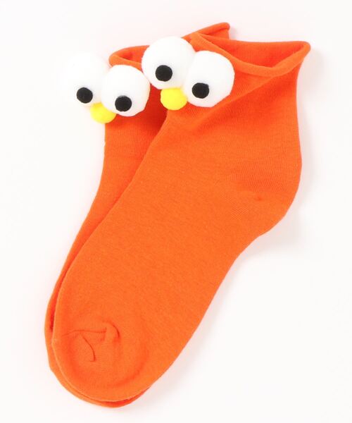 Anuenue（アヌエヌエ）の「キョロキョロ付き ショートソックス靴下（ソックス/靴下・キッズ・ホワイト/ライトブルー/ブラック/ベージュ/パープル/グレー/レッド/イエロー/オレンジ/ブルー/グリーン/ダークグレー/マスタード/ワインレッド/ライトパープル/ピンク/ライトピンク/サーモンピンク/黄緑系/ピンク系1・FREE）」の20枚目の写真