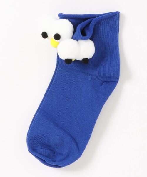 Anuenue（アヌエヌエ）の「キョロキョロ付き ショートソックス靴下（ソックス/靴下・キッズ・ホワイト/ライトブルー/ブラック/ベージュ/パープル/グレー/レッド/イエロー/オレンジ/ブルー/グリーン/ダークグレー/マスタード/ワインレッド/ライトパープル/ピンク/ライトピンク/サーモンピンク/黄緑系/ピンク系1・FREE）」の9枚目の写真