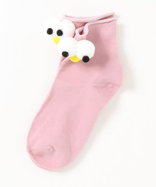 Anuenue（アヌエヌエ）の「キョロキョロ付き ショートソックス靴下（ソックス/靴下・キッズ・ホワイト/ライトブルー/ブラック/ベージュ/パープル/グレー/レッド/イエロー/オレンジ/ブルー/グリーン/ダークグレー/マスタード/ワインレッド/ライトパープル/ピンク/ライトピンク/サーモンピンク/黄緑系/ピンク系1・FREE）」の16枚目の写真