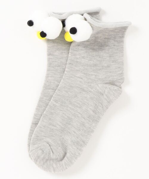 Anuenue（アヌエヌエ）の「キョロキョロ付き ショートソックス靴下（ソックス/靴下・キッズ・ホワイト/ライトブルー/ブラック/ベージュ/パープル/グレー/レッド/イエロー/オレンジ/ブルー/グリーン/ダークグレー/マスタード/ワインレッド/ライトパープル/ピンク/ライトピンク/サーモンピンク/黄緑系/ピンク系1・FREE）」の21枚目の写真