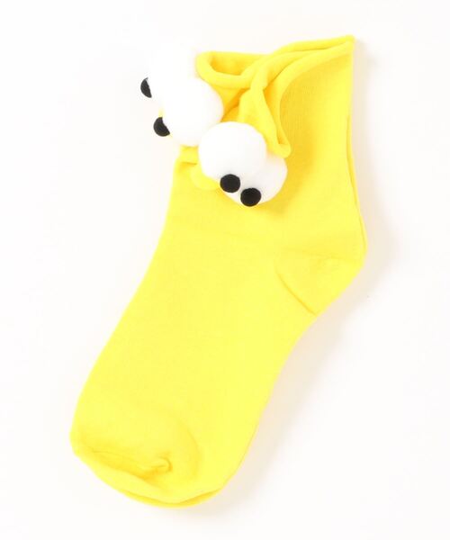 Anuenue（アヌエヌエ）の「キョロキョロ付き ショートソックス靴下（ソックス/靴下・キッズ・ホワイト/ライトブルー/ブラック/ベージュ/パープル/グレー/レッド/イエロー/オレンジ/ブルー/グリーン/ダークグレー/マスタード/ワインレッド/ライトパープル/ピンク/ライトピンク/サーモンピンク/黄緑系/ピンク系1・FREE）」の22枚目の写真