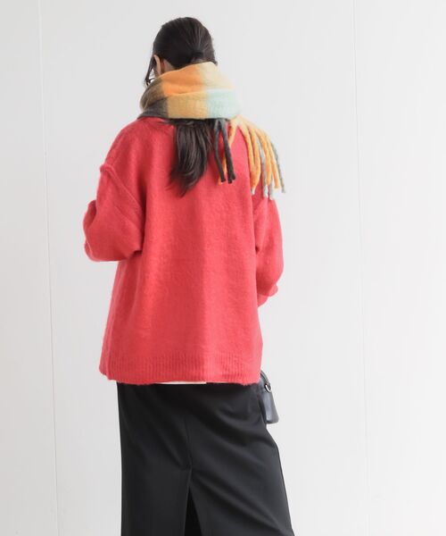 rps（アールピーエス）の「チェック柄ボリュームマフラー（マフラー・レディース・イエロー/グリーン/パープル/マスタード/オレンジ/グレー/ライトグレー/ダークグリーン/ブルー/ダークパープル/ラベンダー/ブラウン・フリー）」の17枚目の写真