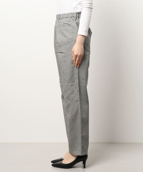 Samansa Mos2 blue（サマンサモスモスブルー）の「ドット刺繍パンツ（その他パンツ・レディース・ブラック/グレー/カーキ/ライトベージュ・ﾌﾘ-）」の5枚目の写真