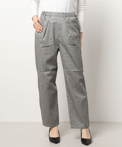 Samansa Mos2 blue（サマンサモスモスブルー）の「ドット刺繍パンツ（その他パンツ・レディース・ブラック/グレー/カーキ/ライトベージュ・ﾌﾘ-）」の9枚目の写真