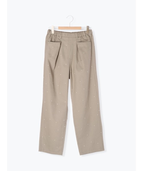 Samansa Mos2 blue（サマンサモスモスブルー）の「ドット刺繍パンツ（その他パンツ・レディース・ブラック/グレー/カーキ/ライトベージュ・ﾌﾘ-）」の12枚目の写真