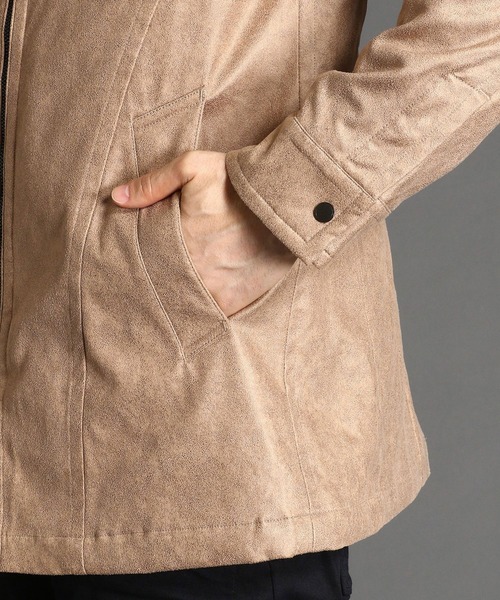 HIDEAWAYS NICOLE(ハイダウェイニコル)の「レザー調プリントスウェードコート(その他アウター・メンズ・オフホワイト/ブラック/ベージュ・MEDIUM/LARGE/X-LARGE)」の15枚目の写真