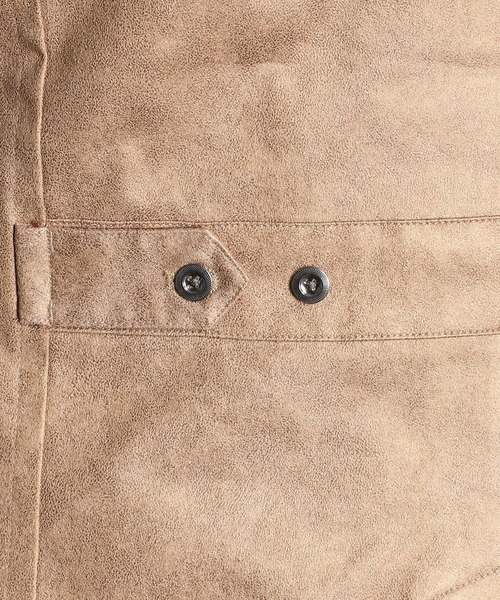 HIDEAWAYS NICOLE(ハイダウェイニコル)の「レザー調プリントスウェードコート(その他アウター・メンズ・オフホワイト/ブラック/ベージュ・MEDIUM/LARGE/X-LARGE)」の10枚目の写真