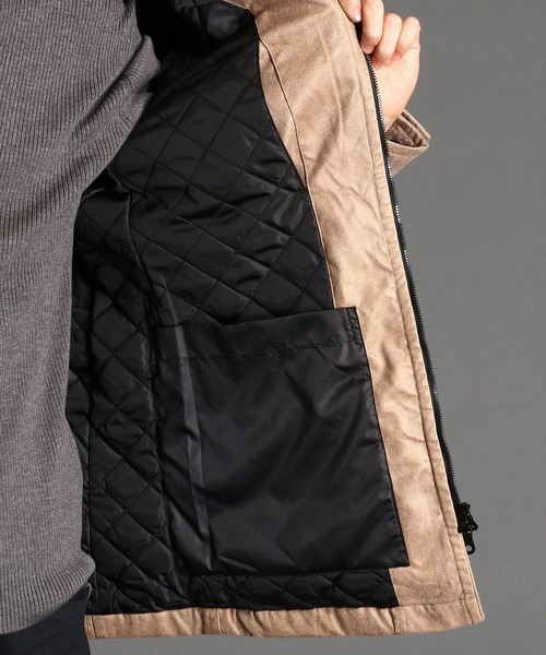 HIDEAWAYS NICOLE(ハイダウェイニコル)の「レザー調プリントスウェードコート(その他アウター・メンズ・オフホワイト/ブラック/ベージュ・MEDIUM/LARGE/X-LARGE)」の5枚目の写真