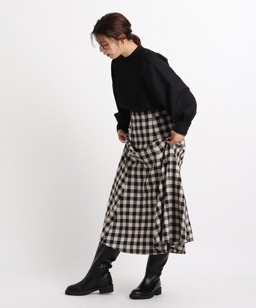 grove（グローブ）の「◆やわらかロングブーツ（ブーツ・レディース・ブラック系3/ブラック・35/45）」の4枚目の写真