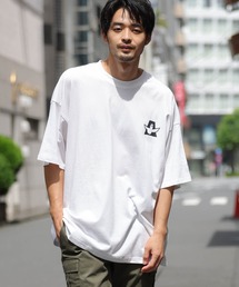 Mark Gonzales | Mark Gonzales(マーク ゴンザレス)バックプリントフォト風イラストTシャツ(Tシャツ/カットソー)